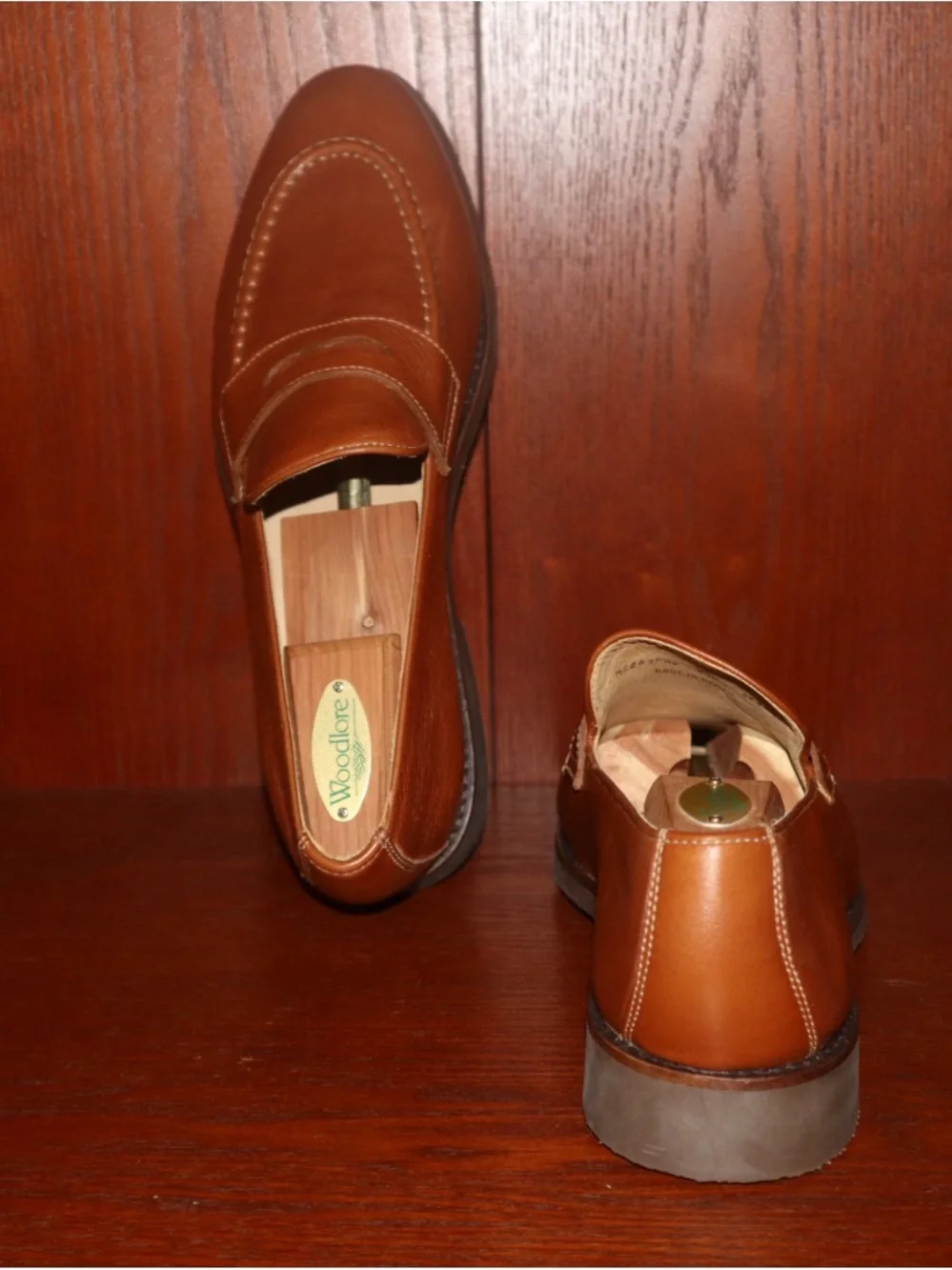 Peter Millar Men's Leather Penny Loafers in Tan Brown